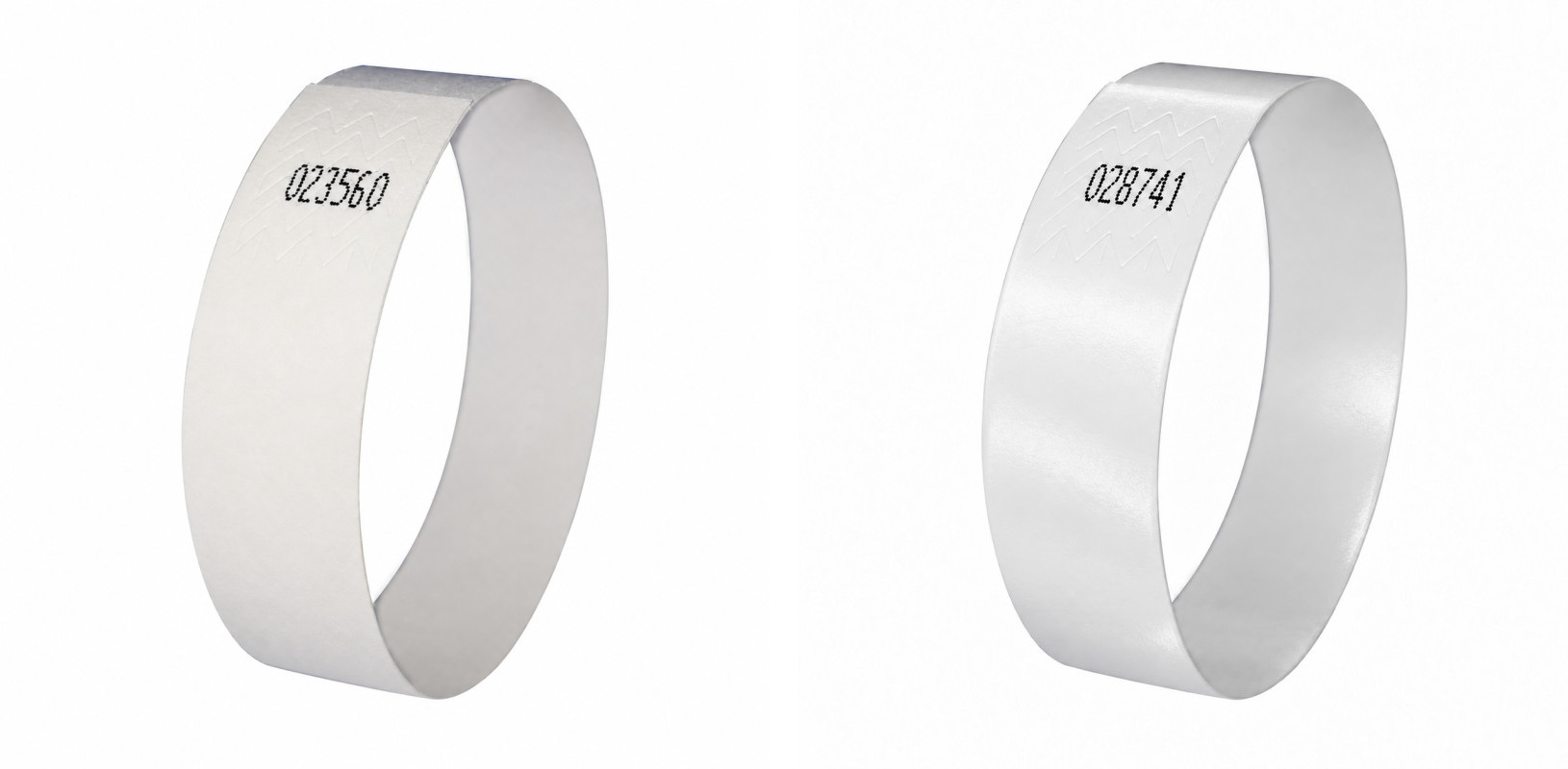 Un bracelet imprimable laser mat et un brillant, côte à côte